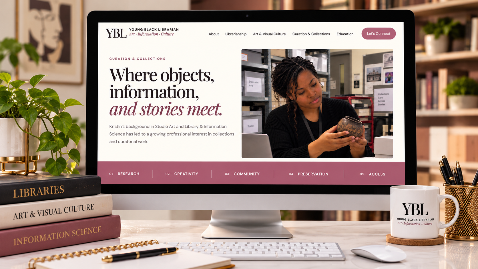 Young Black Librarian website preview
